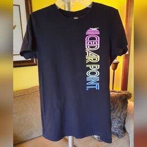 🆕️ Women's Black Cedar Point Short Sleeve Tee Shirt